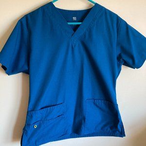 Womans small wonderwink scrub set- Caribbean Blue